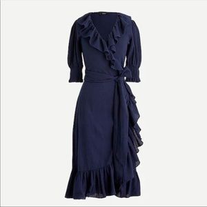 JCREW RUFFLE WRAP DRESS